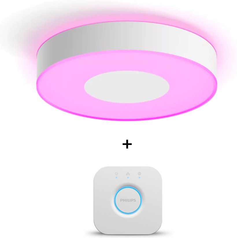 Philips Hue White & Color Ambiance Infuse Deckenleuchte M 2350lm - 38,1cm + Bridge