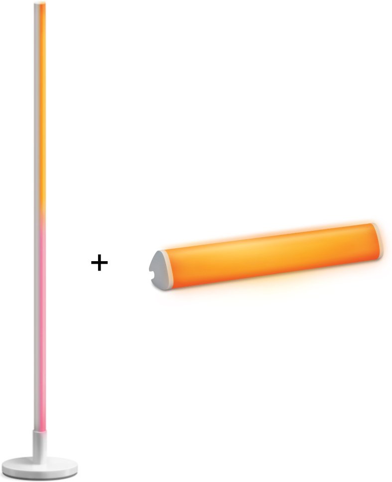 WiZ Pole Stehleuchte Tunable White & Color 1080lm Einzelpack + Light Bar