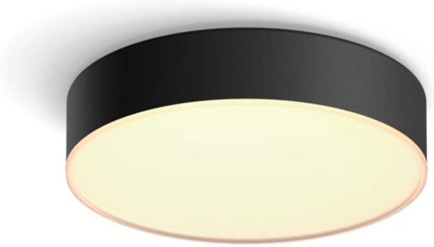 Philips Hue White Ambiance Enrave Deckenleuchte S 1220lm + Dimmschalter - Schwarz