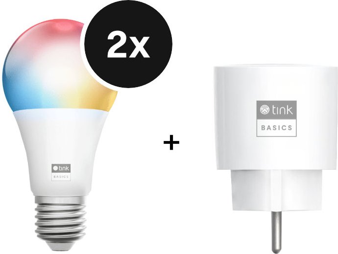 tink Basics Set - mit Smart Plug + 2 White & Color Bulbs E27