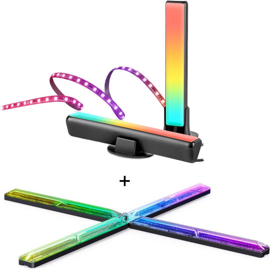 Govee Set - mit PC Monitor Pro Kit für 27-34 Zoll + Gaming Wandleuchte - Gaming Wall Light