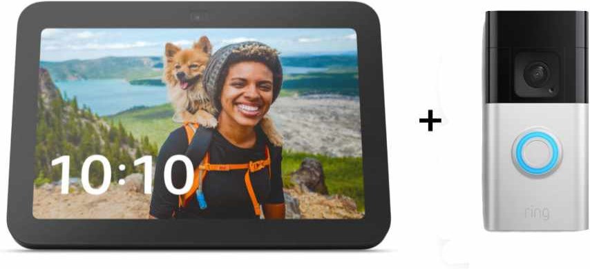 Amazon Echo Show 8 - 2023 + Ring Battery Video Doorbell Plus