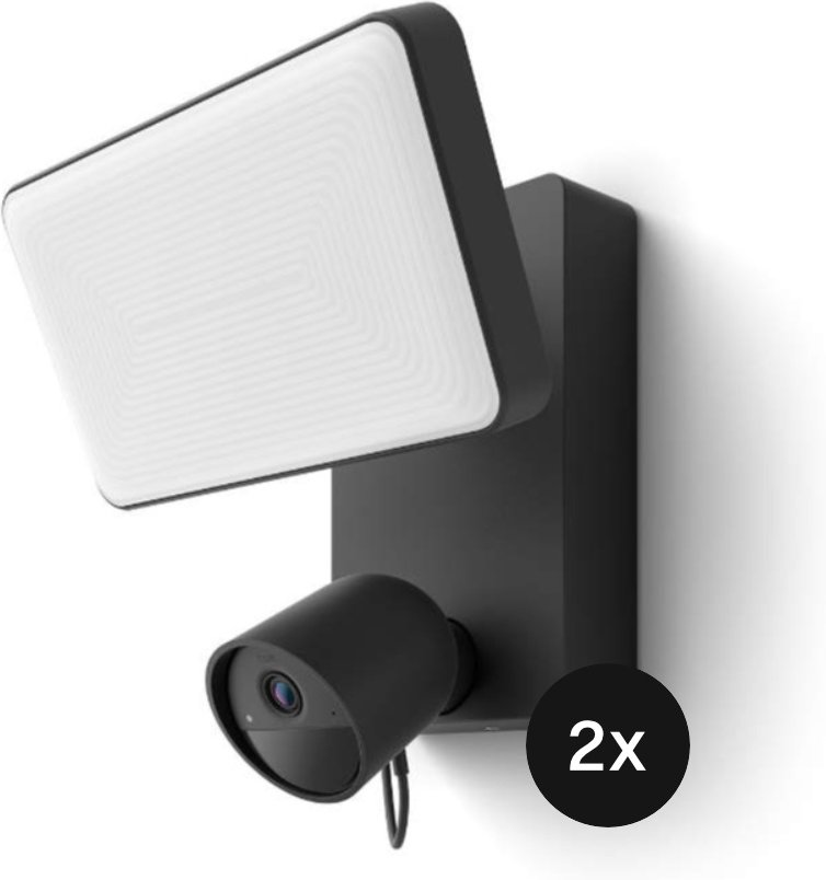 Thumbnail - Philips Hue Secure Flutlichtkamera für den Außenbereich - 2er-Set