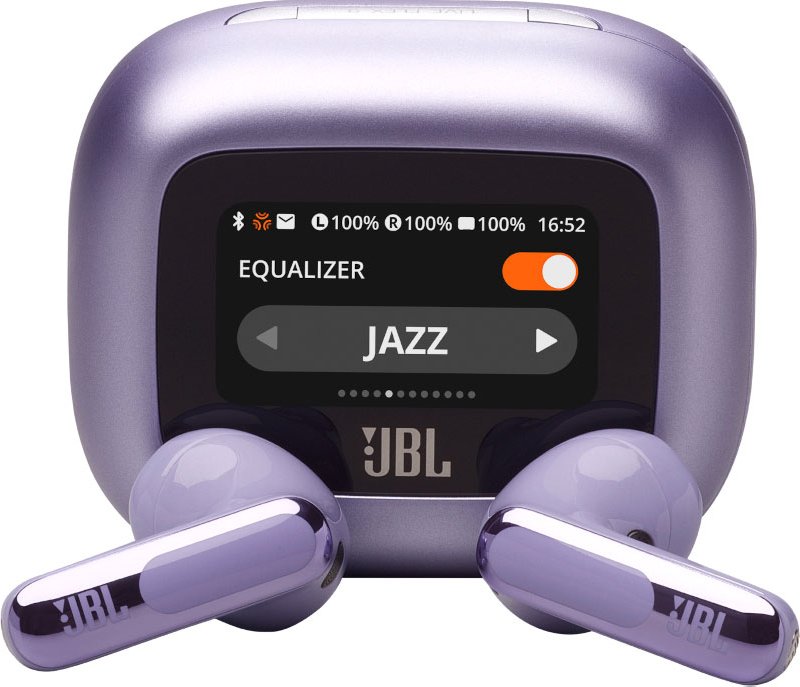 JBL Live Flex 3 - Kabelloser In-Ear Noise Cancelling Kopfhörer mit Smart Charging Case - Lila