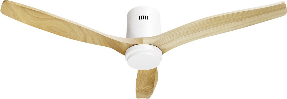 Hombli Smart Ceiling Fan & Light - Weißholz