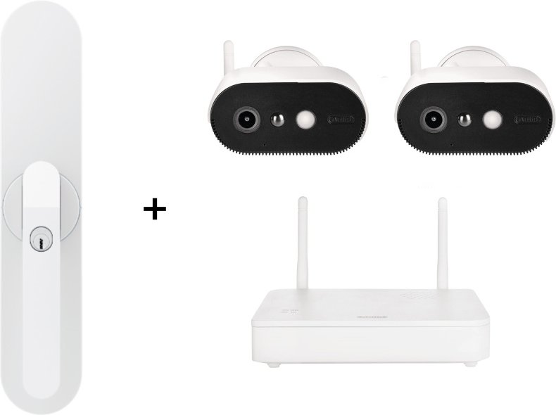 ABUS Wintecto One + Akku Kamera Pro mit Basisstation - 2er Set