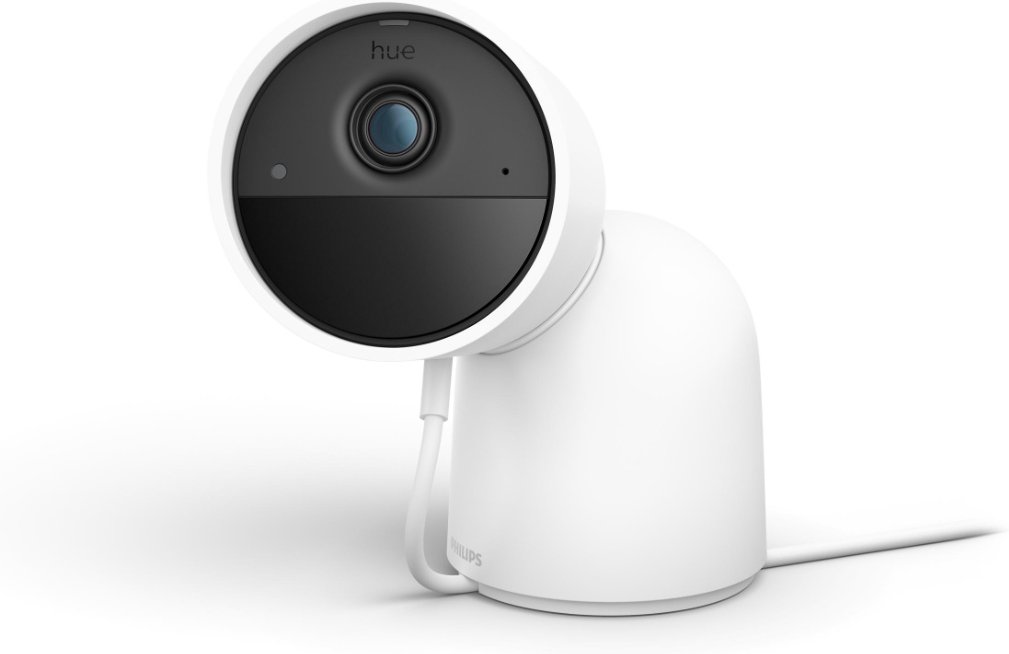 Philips Hue Secure kabelgebundene Kamera mit Standfuß - Weiß