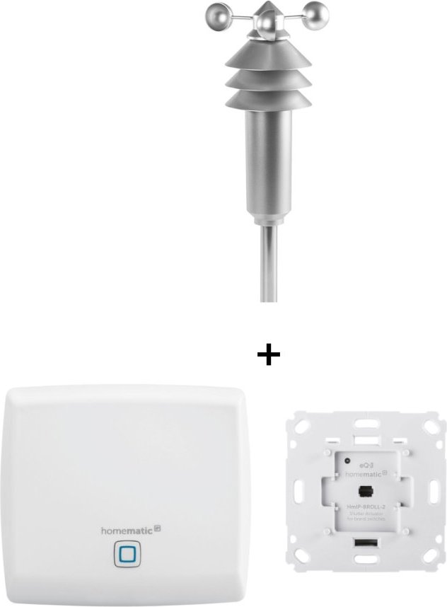 Homematic IP Starter Set Wetterstation mit Wettersensor - Basic und Rollladenaktor