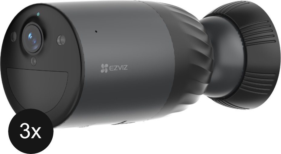 EZVIZ BC1C 4K Pro - Akkubetriebene WLAN-Sicherheitskamera - 3er-Set