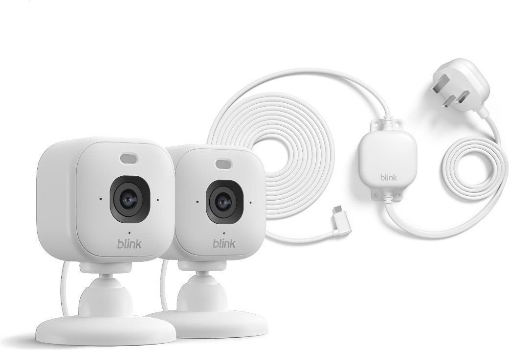 Blink Set - mit 2-Kamera-System + wetterfestes Netzteil - Weiß