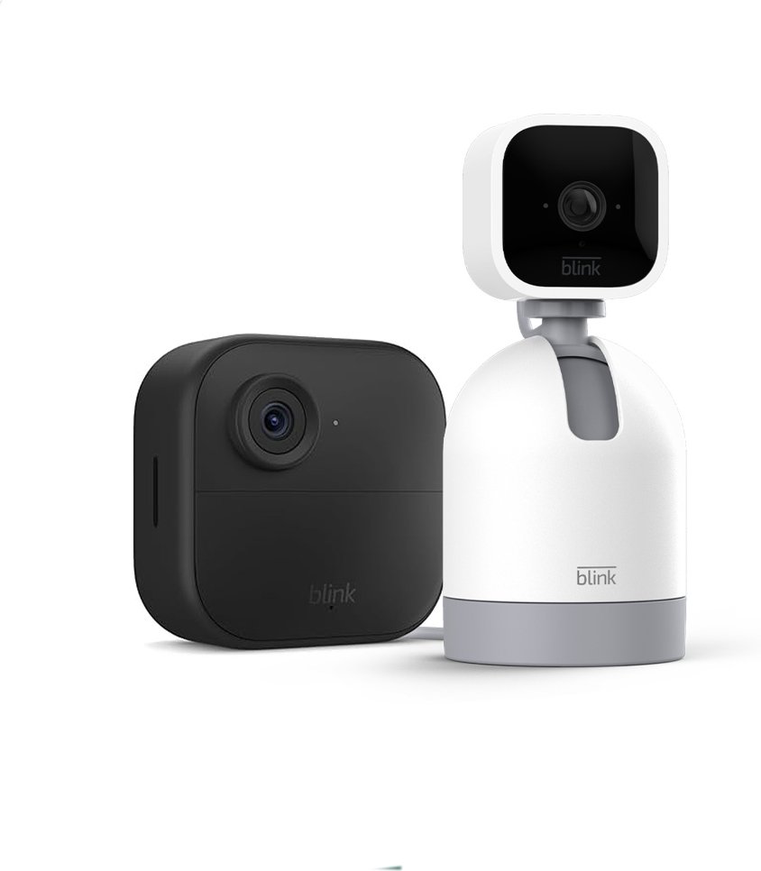 Blink Set - mit Outdoor 4 Außenkamera + Mini Pan-Tilt Innenkamera - Schwarz