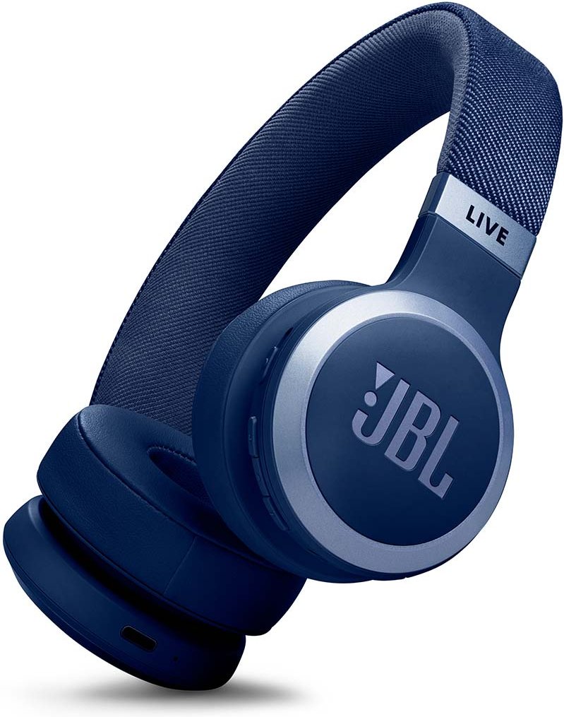 JBL Live 670NC - Kabelloser On-Ear Kopfhörer mit Noise Cancelling - Blau