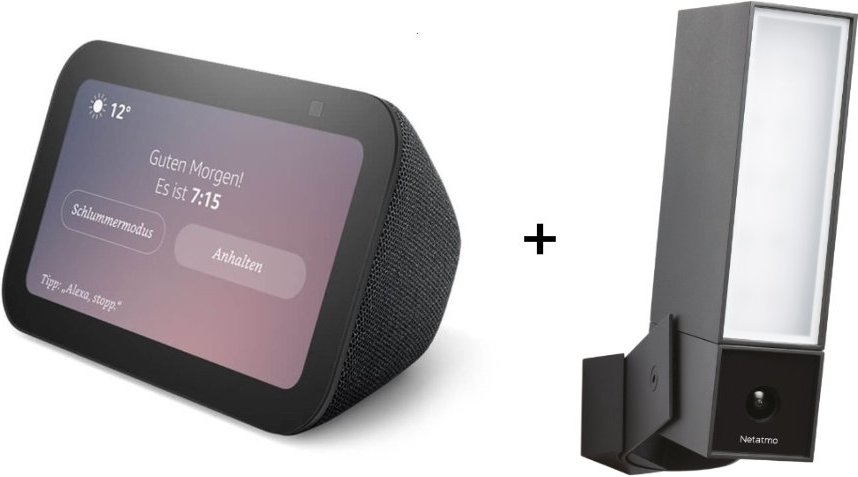 Amazon Echo Show 5 (Gen. 3) + Netatmo Smarte Außenkamera