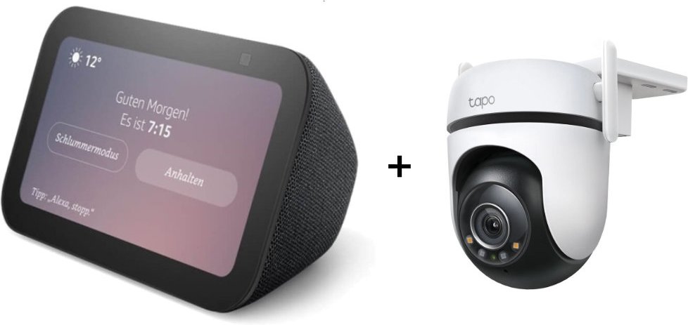 Amazon Echo Show 5 - Neueste Generation + TP-Link Tapo C520WS