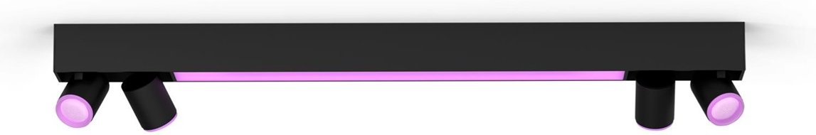 Philips Hue White & Color Ambiance Centris 4 Spots 4200lm - Schwarz (+GRATIS Hombli Lichterkette)