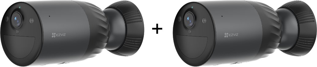 EZVIZ BC1C 4K Pro - Akkubetriebene WLAN-Sicherheitskamera - 2er-Set