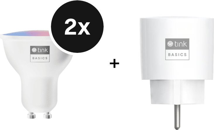 tink Basics Set - mit 2 White & Color Bulbs GU10 + Smart Plug