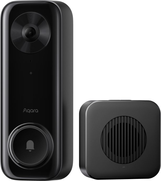 Aqara Doorbell Camera G400 Select (Wired) - 2K-Videotürklingel mit Chime & PoE - Schwarz
