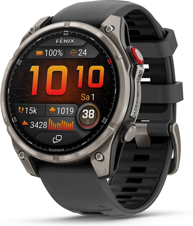 fenix 8 Pro (47mm) Sportuhr mit QuickFit-Silikon-Armband (22mm) graphit/titan