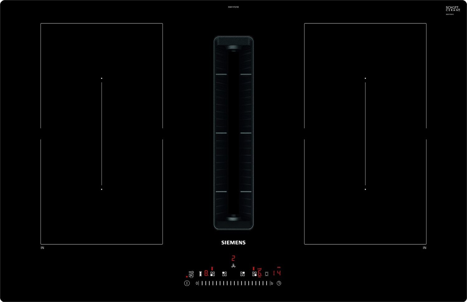 ED811FQ15E Autark-Induktionsfeld mit Dunstabzug rahmenlos
