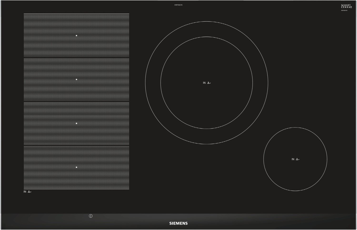 EX875LEC1E Induktionskochfeld edelstahl