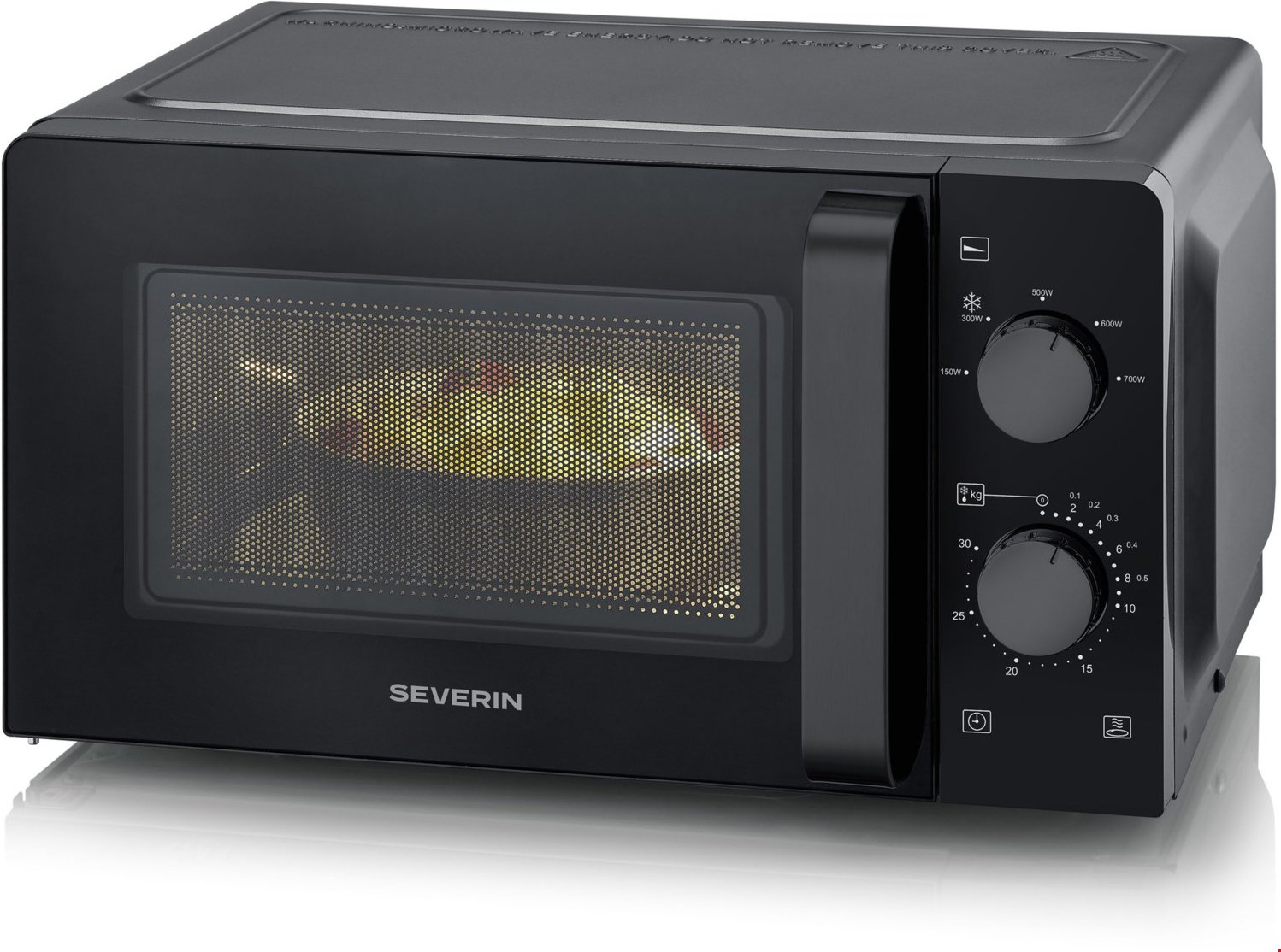 MW 7580 Stand-Solo-Mikrowelle schwarz/edelstahl