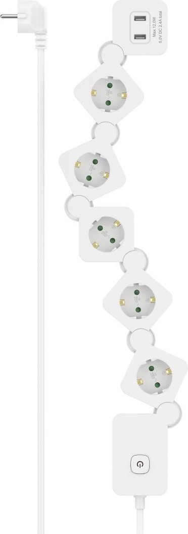 Steckdosenleiste 5-fach (1,4m) weiß