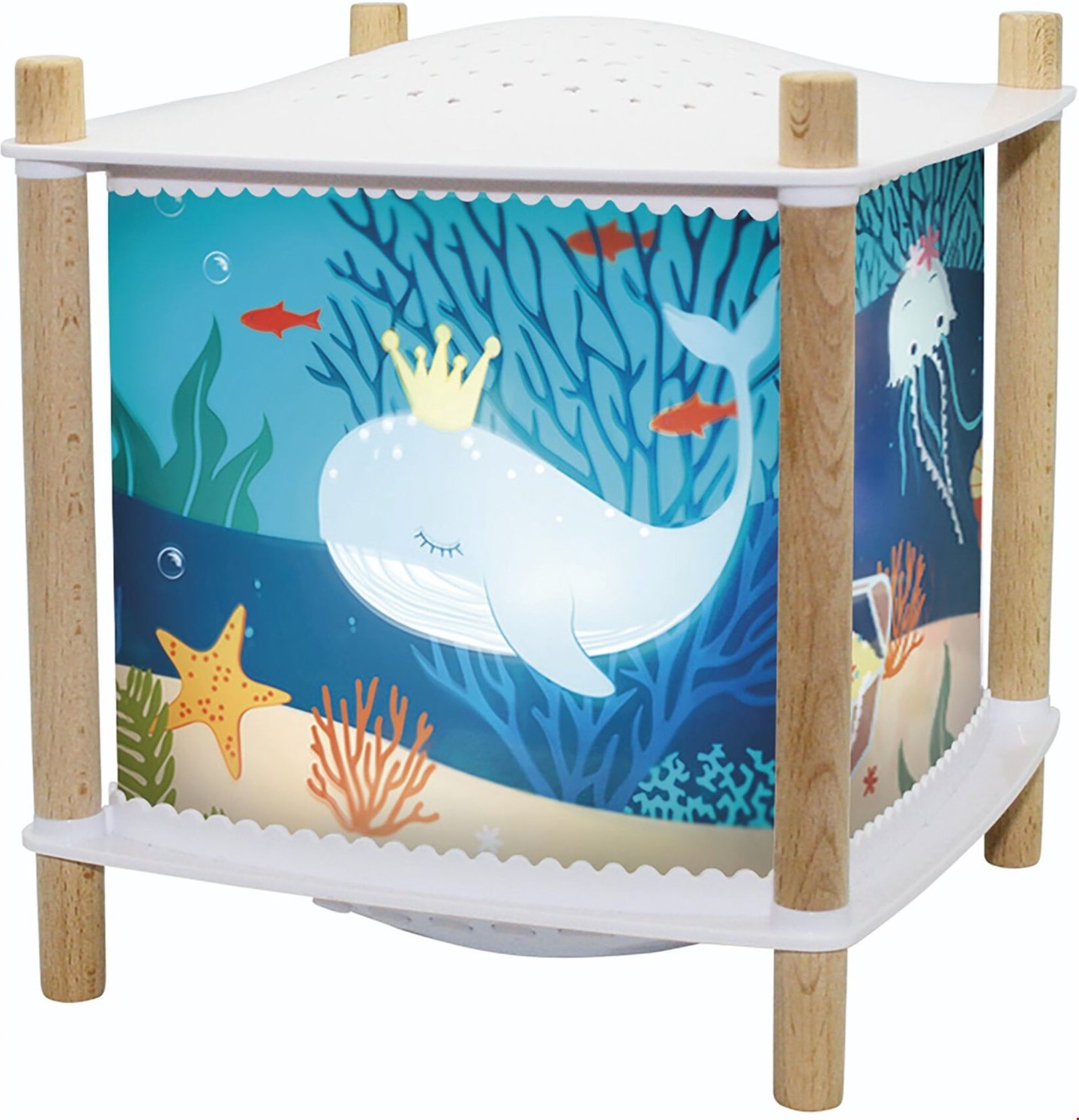 Magisches Nachtlicht Ozean mit Musik