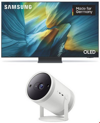 GQ65S95FAT 163 cm (65") OLED-TV titanschwarz inkl. The Freestyle (2023) Projektor weiß