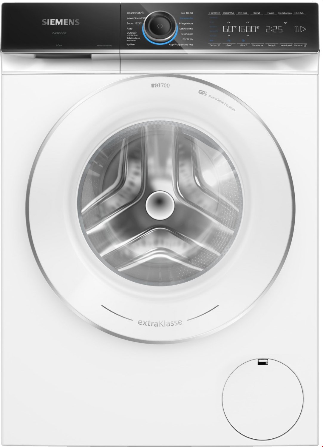 WG66B2A90 Stand-Waschmaschine-Frontlader weiß, 11 kg, 1600 U/min, iQ700, 72 dBA