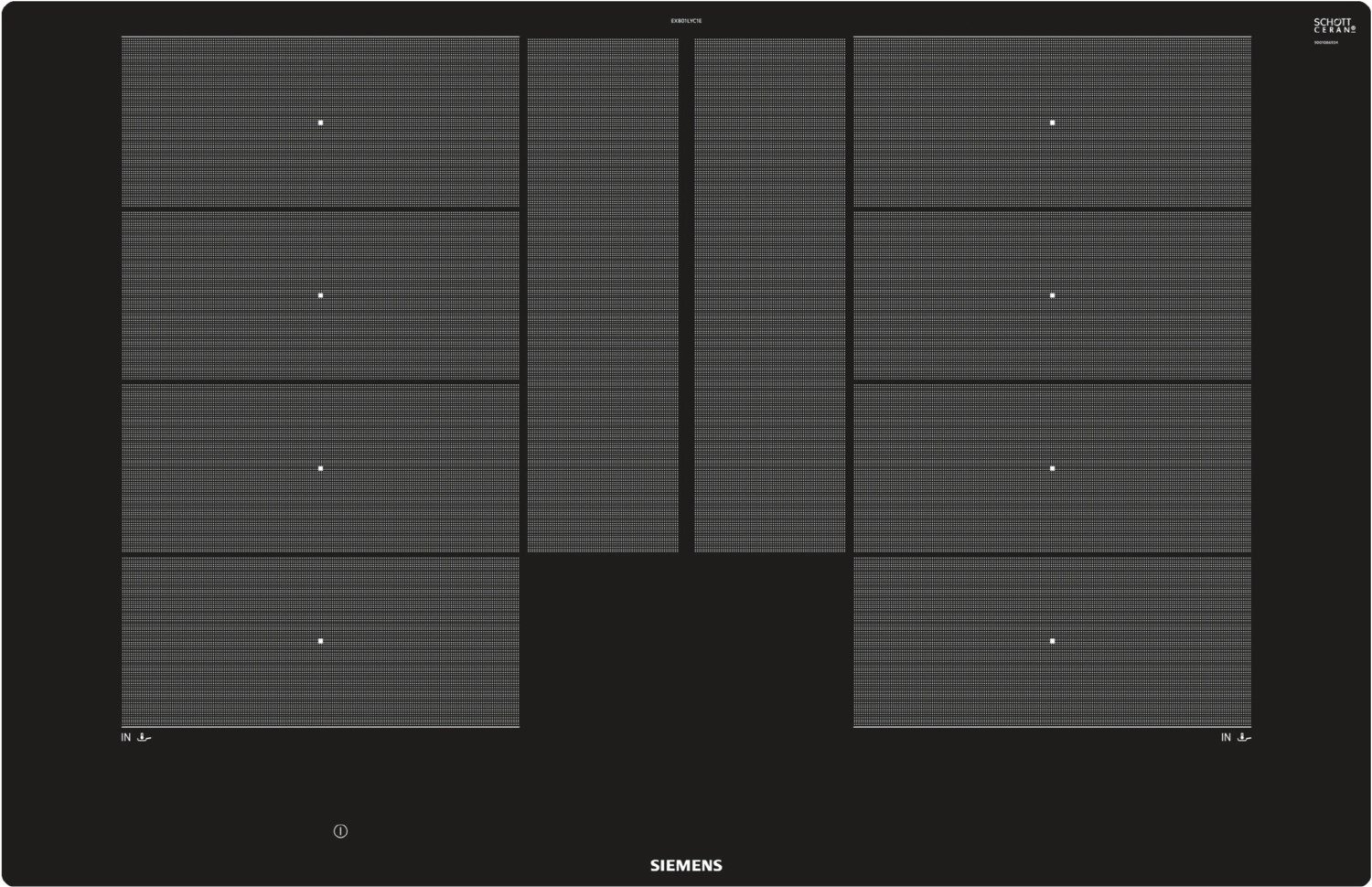 EX801LYC1E Induktionskochfeld Facetten-Glas