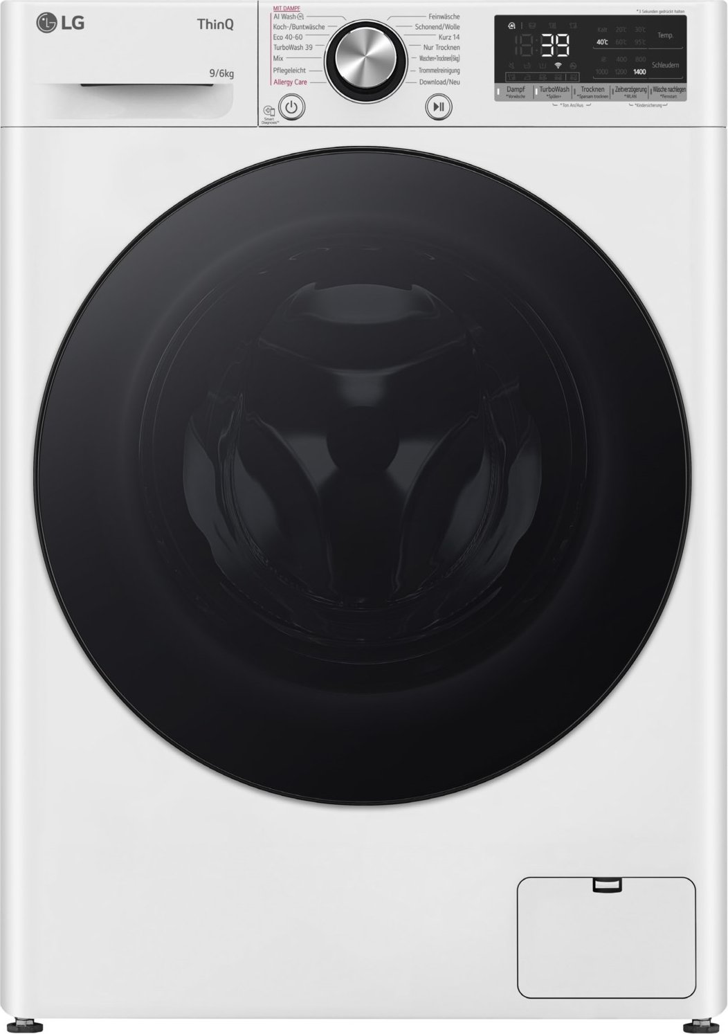 W4WR7096Y Stand-Waschtrockner weiß