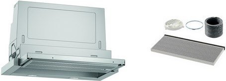 DMK4652EDX Flachschirm-Dunstabzugshaube bestehend aus D46ED52X1 + Z51ITI2X4 silbermetallic