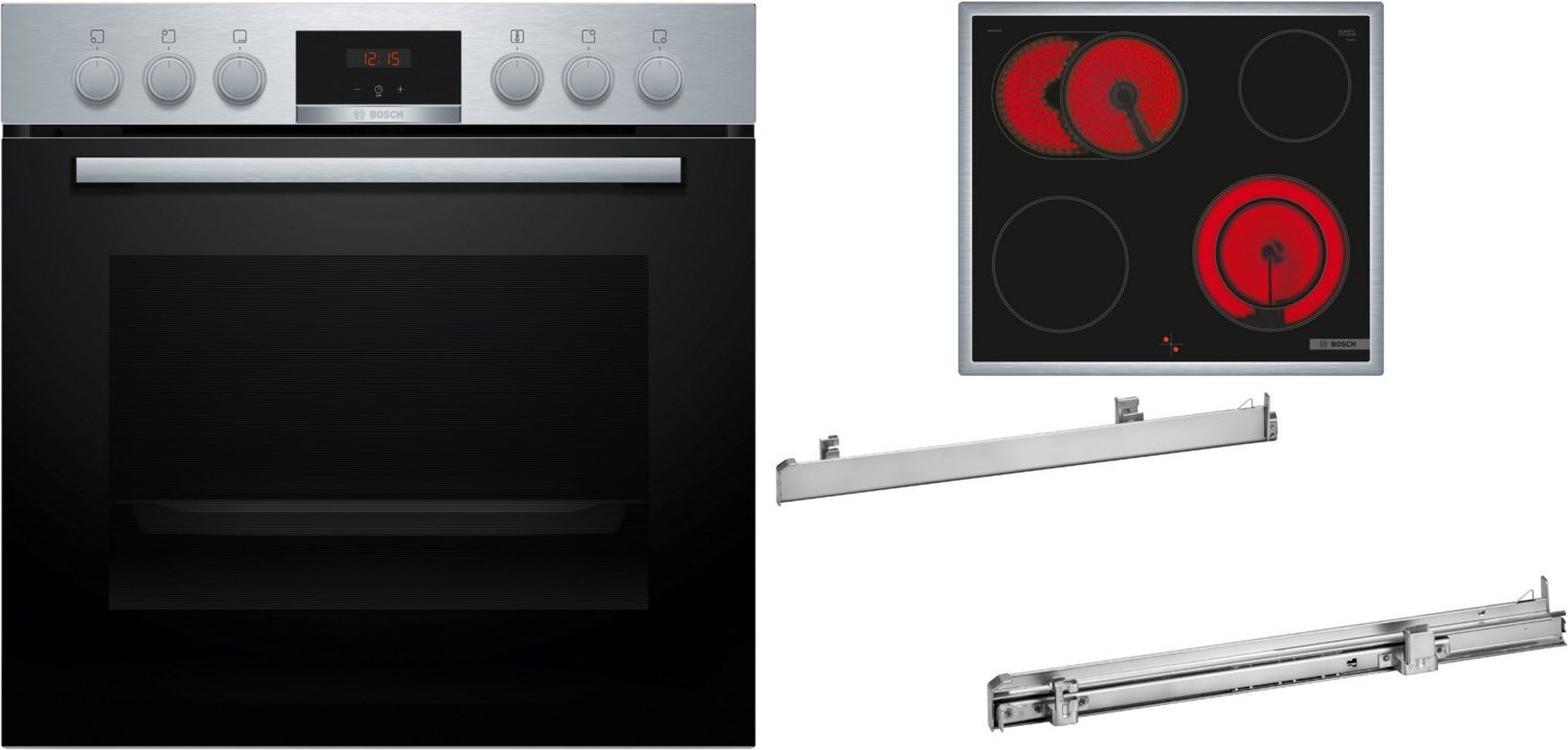 HND411GS63 Herdset bestehend aus HEA513BS3+NKN64RGA2E+HEZ538000 edelstahl + edelstahl