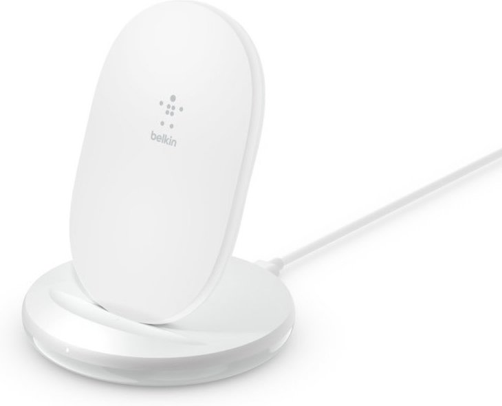 Drahtlos Ladeständer (15W) mit Netzteil (24W) weiß