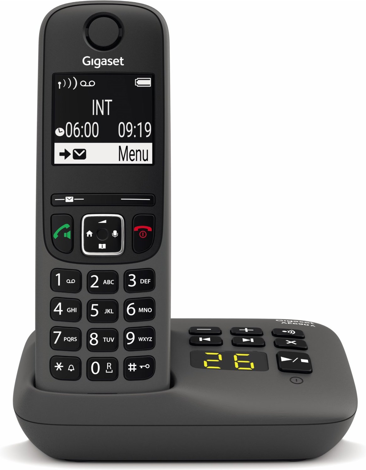 AE690A Schnurlostelefon mit Anrufbeantworter anthrazit