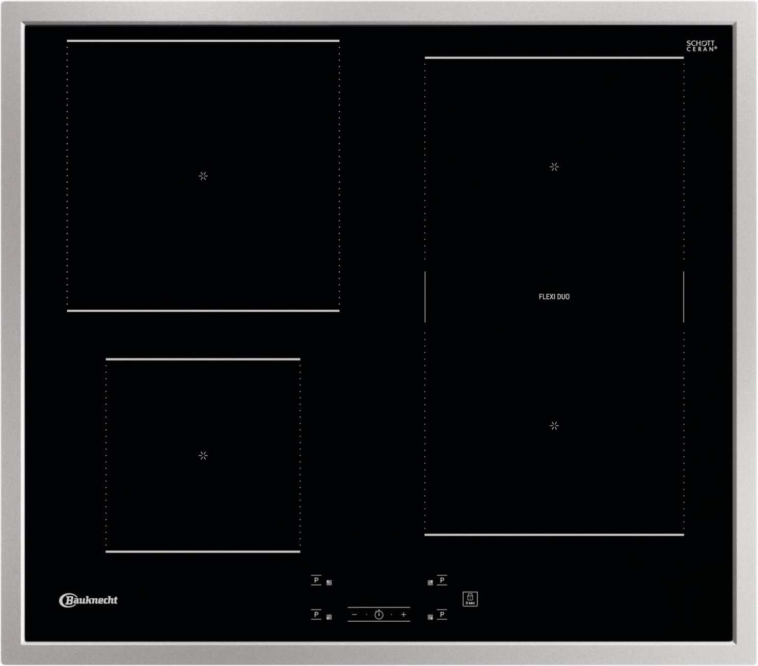 BU 1760C FT Glaskeramik-Induktions-Kochfeld edelstahl