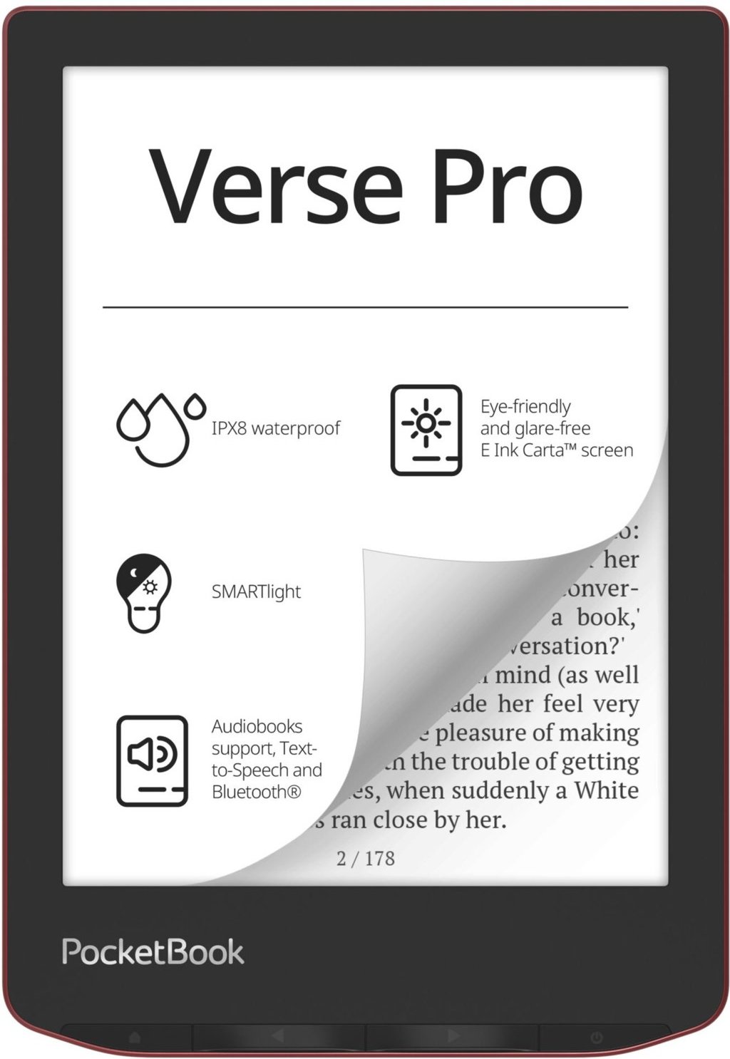 Verse Pro E-Book Reader passion red
