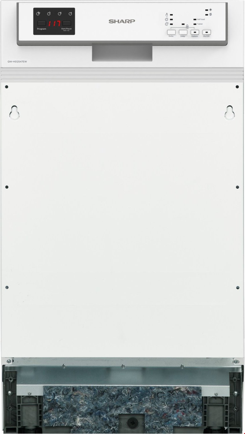 QW-HS12S47EW-DE Einbau-Geschirrspüler teilintegriert 45 cm weiß