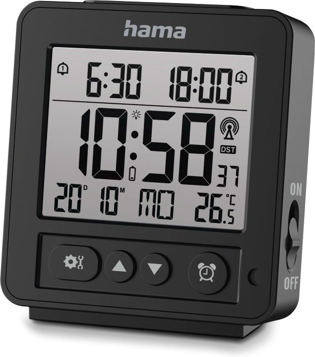 Rhodos Funkwecker schwarz