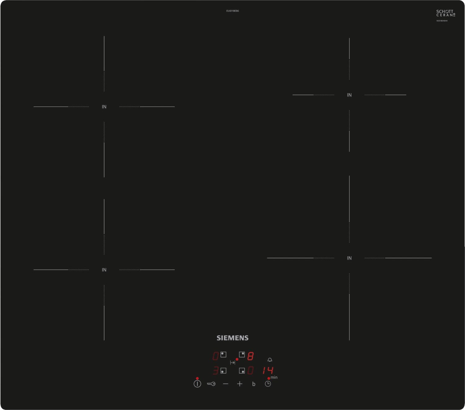 EU611BEB6E Autark-Induktionskochfeld schwarz