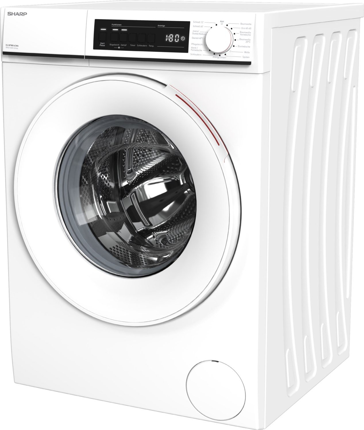 ES-NFW814CWA-DE Stand-Waschmaschine-Frontlader, 8 kg, 1400 U/min, 75 dBA