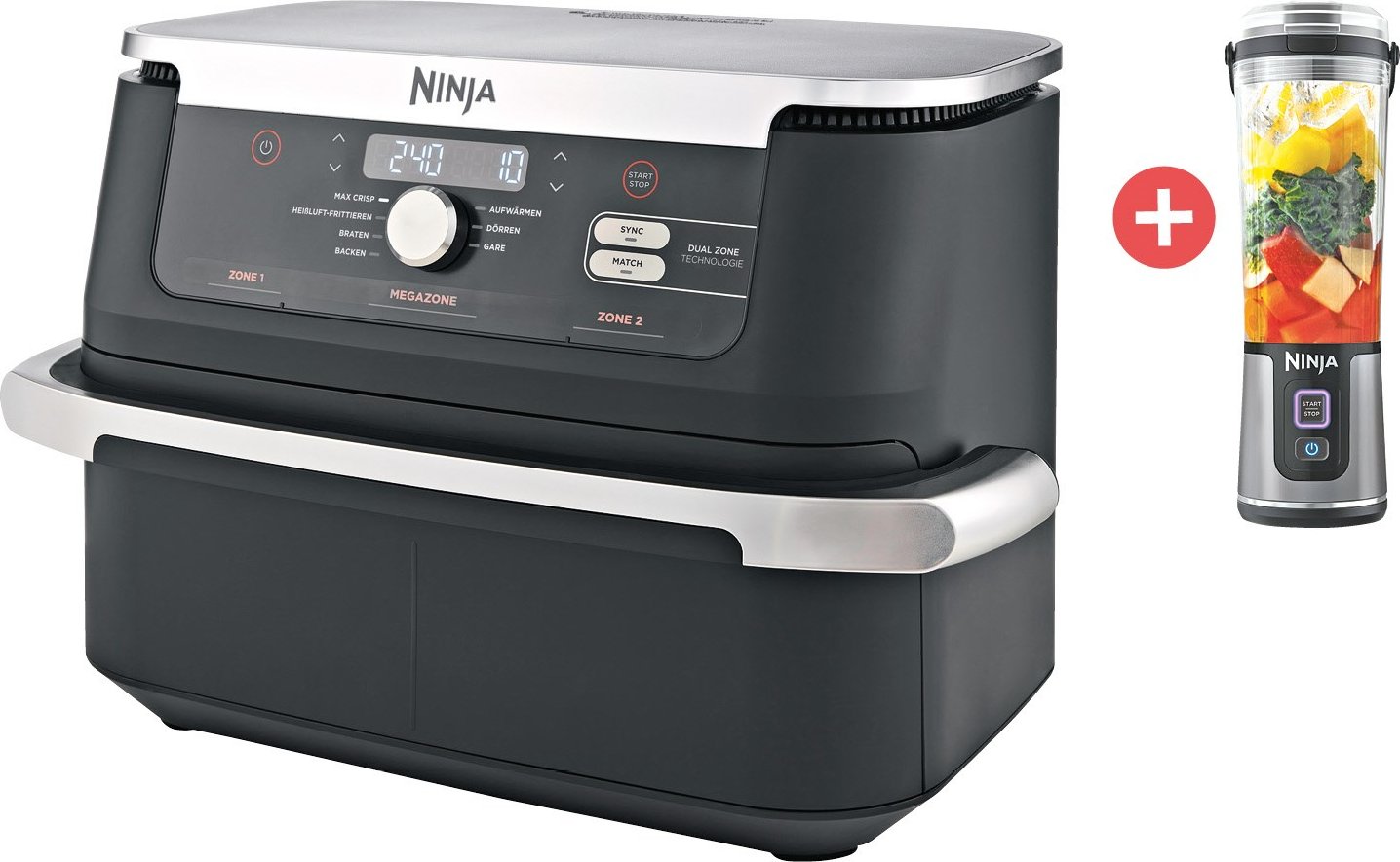 AF500EU Foodi FlexDrawer Heißluft-Fritteuse + Dein Geschenk: NINJA Blast Standmixer
