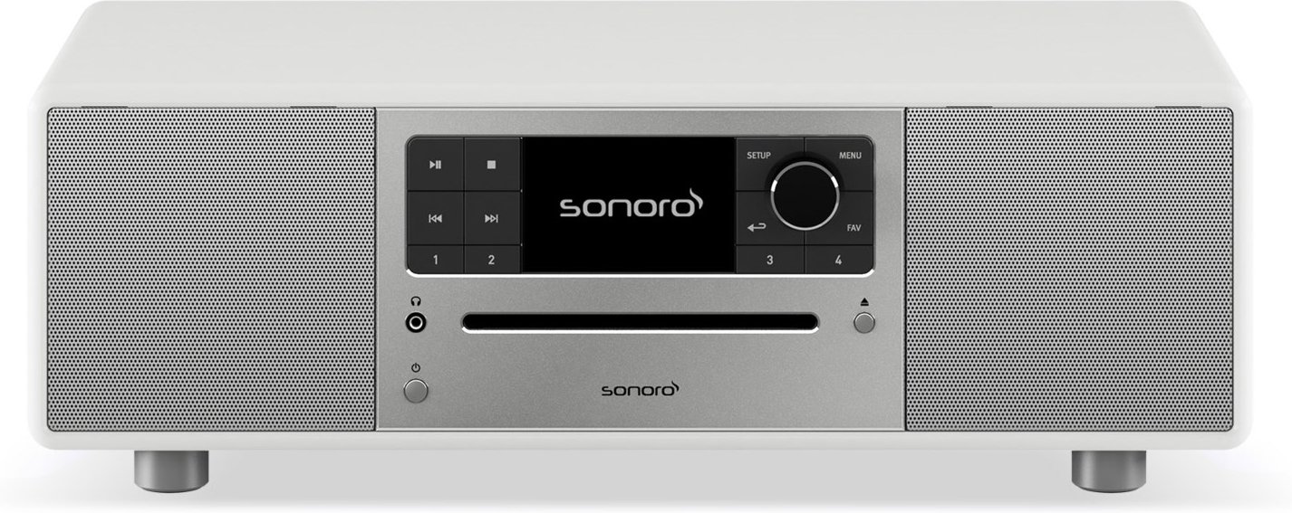 Prestige Internetradio hochglanz weiß/silber