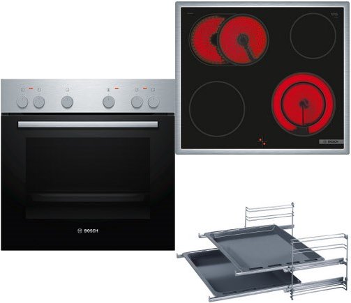 HND211GR62 Herdset bestehend aus HEF010BR1+NKN64RGA2E+HEZ438201 edelstahl + edelstahl