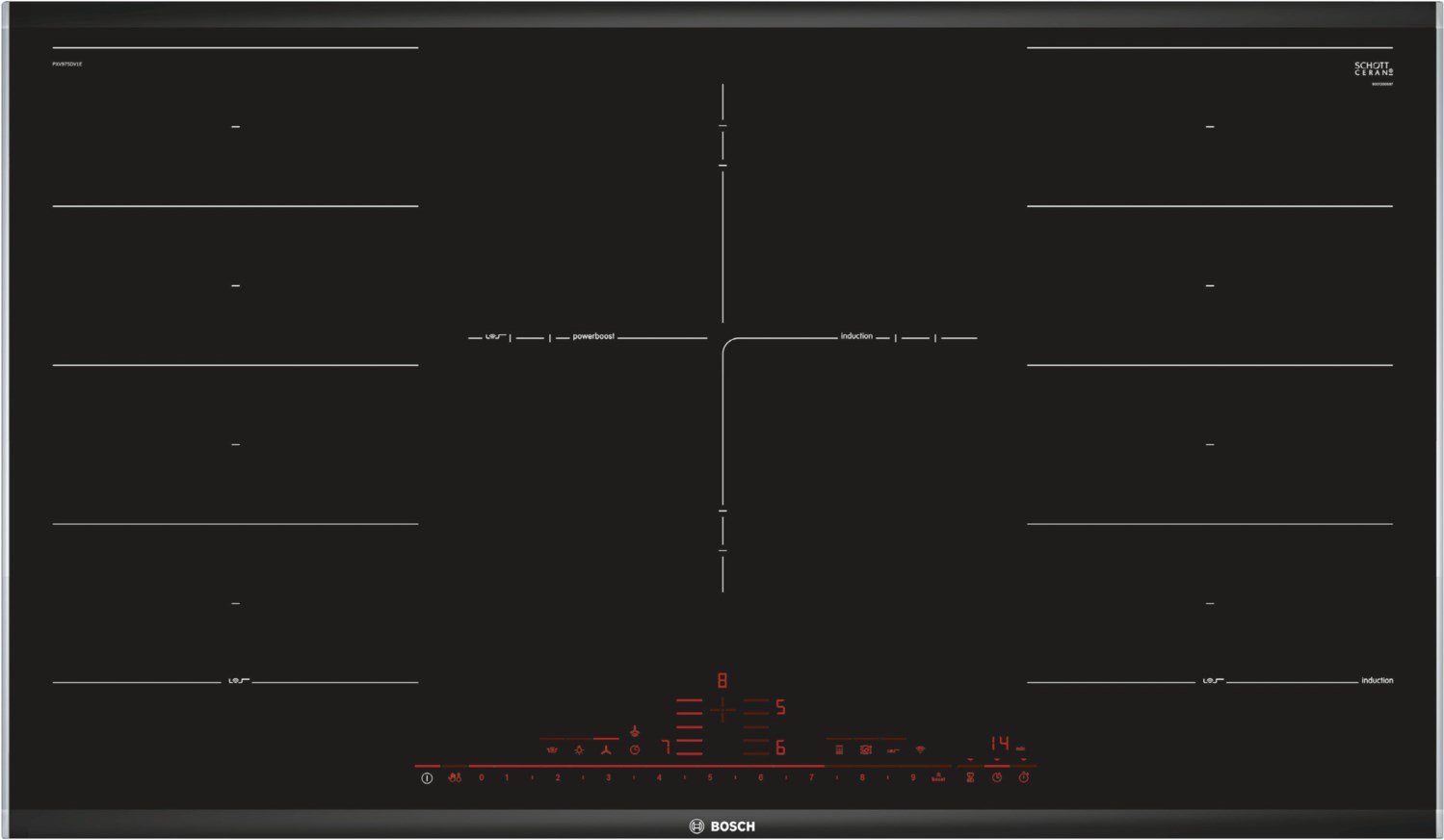 PXV975DV1E Autark-Induktionskochfeld facette/profil