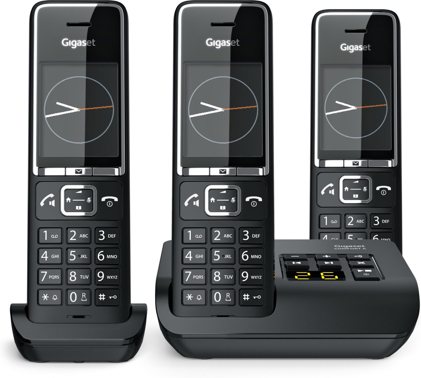 Comfort 550A trio Schnurlostelefon mit Anrufbeantworter schwarz/chrom