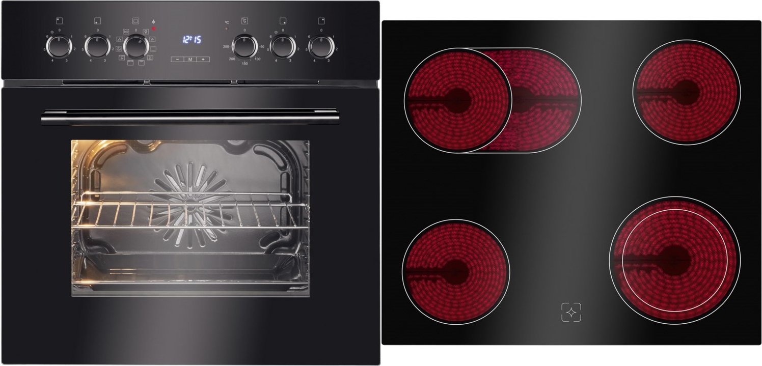 EHBC 7937 SW Herdset schwarz + rahmenlos