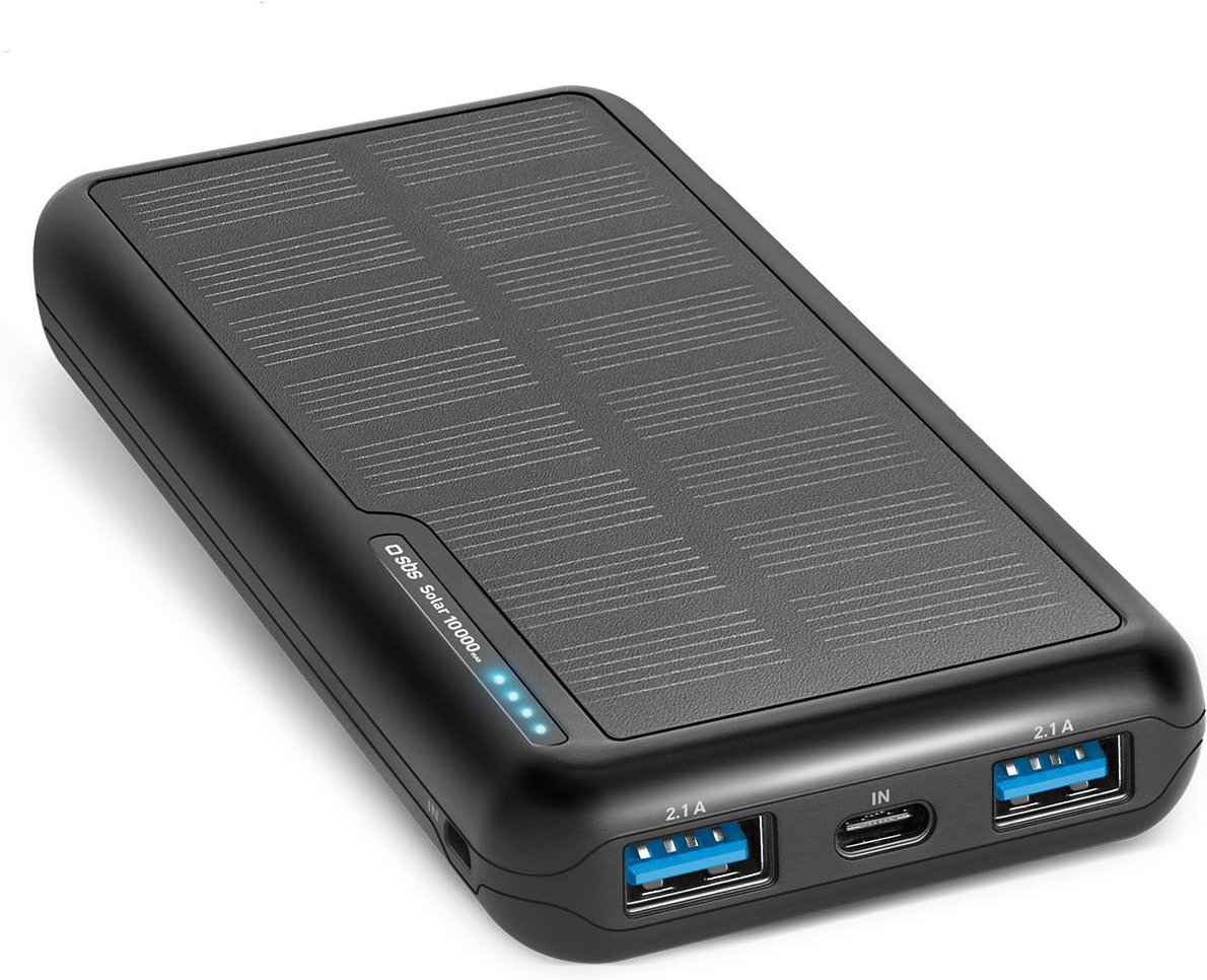 Solar Powerbank (10.000mAh) schwarz