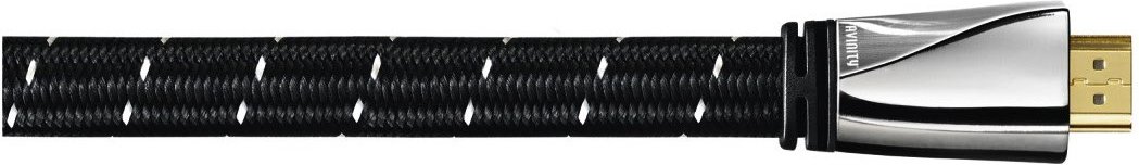 High Speed HDMI-Kabel oval vergoldet Ethernet (1m) schwarz